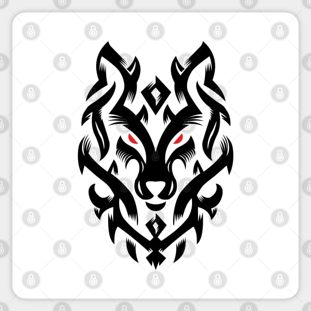 Wolf Tribal Ornament lovely blend drawing cute cool colorful Sticker by Okuadinya